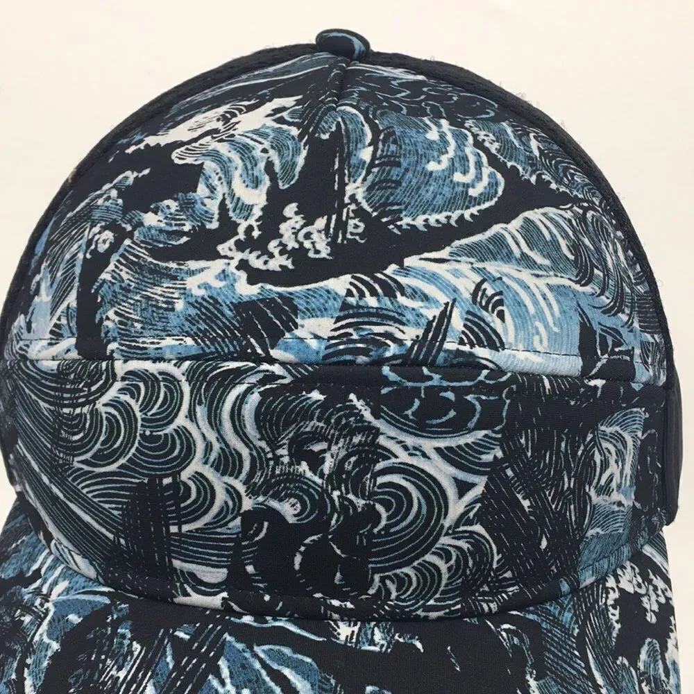 Lululemon Dash and Splash Cap II Baseball Cap with backstrap blue swirl OS
